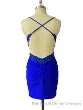 Spaghetti Straps Open Back Short Homecoming Dresses